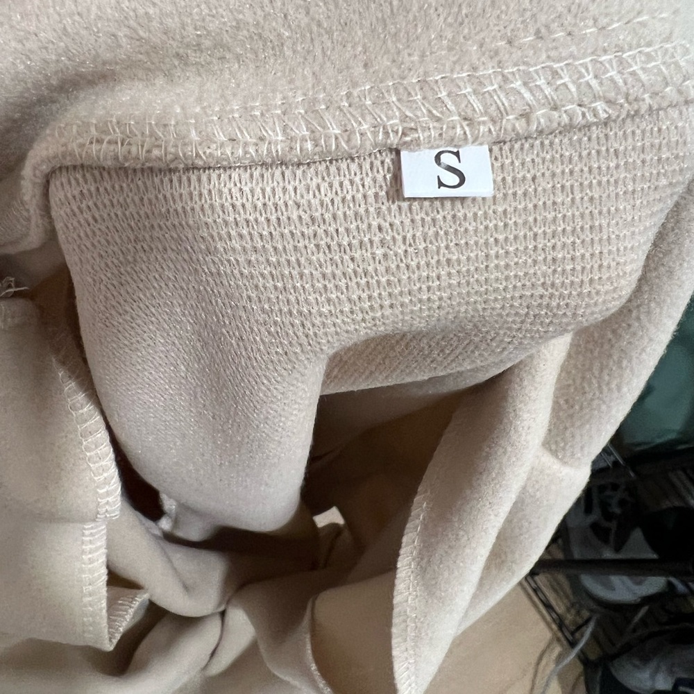 Source Unknown Beige Double-Breasted Jacket NWT - image 3